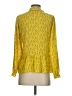 Ann Taylor LOFT 100% Polyester Yellow Long Sleeve Blouse Size XS - photo 2