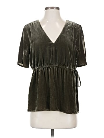 Ecru Short Sleeve Blouse (view 1)