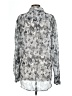 Kardashian Kollection Print Silver Long Sleeve Blouse Size L - photo 2