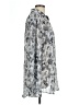 Kardashian Kollection Print Silver Long Sleeve Blouse Size L - photo 4