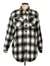 Unbranded 100% Polyester Plaid Gray Coat Size L - photo 1
