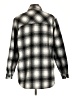 Unbranded 100% Polyester Plaid Gray Coat Size L - photo 2