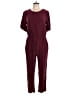 Old Navy 100% Rayon Solid Burgundy Jumpsuit Size L - photo 1