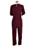 Old Navy 100% Rayon Solid Burgundy Jumpsuit Size L - photo 2