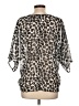WAYF 100% Polyester Animal Print Silver 3/4 Sleeve Blouse Size L - photo 2