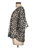 WAYF 100% Polyester Animal Print Silver 3/4 Sleeve Blouse Size L - photo 5