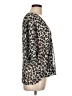 WAYF 100% Polyester Animal Print Silver 3/4 Sleeve Blouse Size L - photo 4