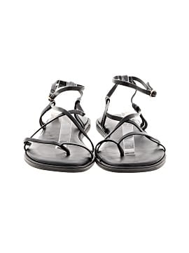 Bottes Cuir Noir Michael Shannon Femme - Taille 9 US - Style Équitation Avec Tissu Gris - Occasion