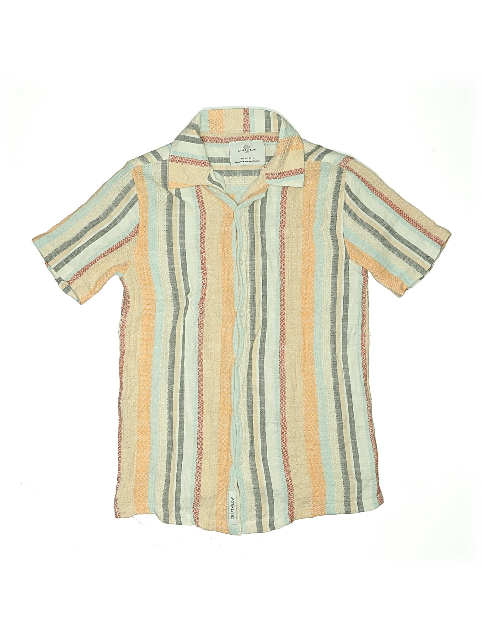 Short Garçon Craft + Flow Taille 8 En Coton Bleu - Occasion En Excellent état