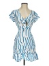 Skemo 100% Rayon Stripes Blue Cocktail Dress Size XS - photo 1