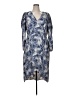 Express 100% Polyester Print Blue Casual Dress Size XL - photo 1