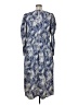 Express 100% Polyester Print Blue Casual Dress Size XL - photo 2