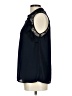 Bird 100% Polyester Black Blue Sleeveless Blouse Size L - photo 5
