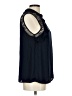 Bird 100% Polyester Black Blue Sleeveless Blouse Size L - photo 4