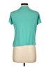 Andrea Teal Blue Short Sleeve Blouse Size L - photo 2