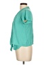 Andrea Teal Blue Short Sleeve Blouse Size L - photo 5