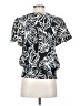 Nine West 100% Polyester Black Short Sleeve Blouse Size S - photo 2