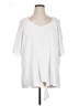 retrology 100% Rayon White Short Sleeve Top Size 1X - photo 1