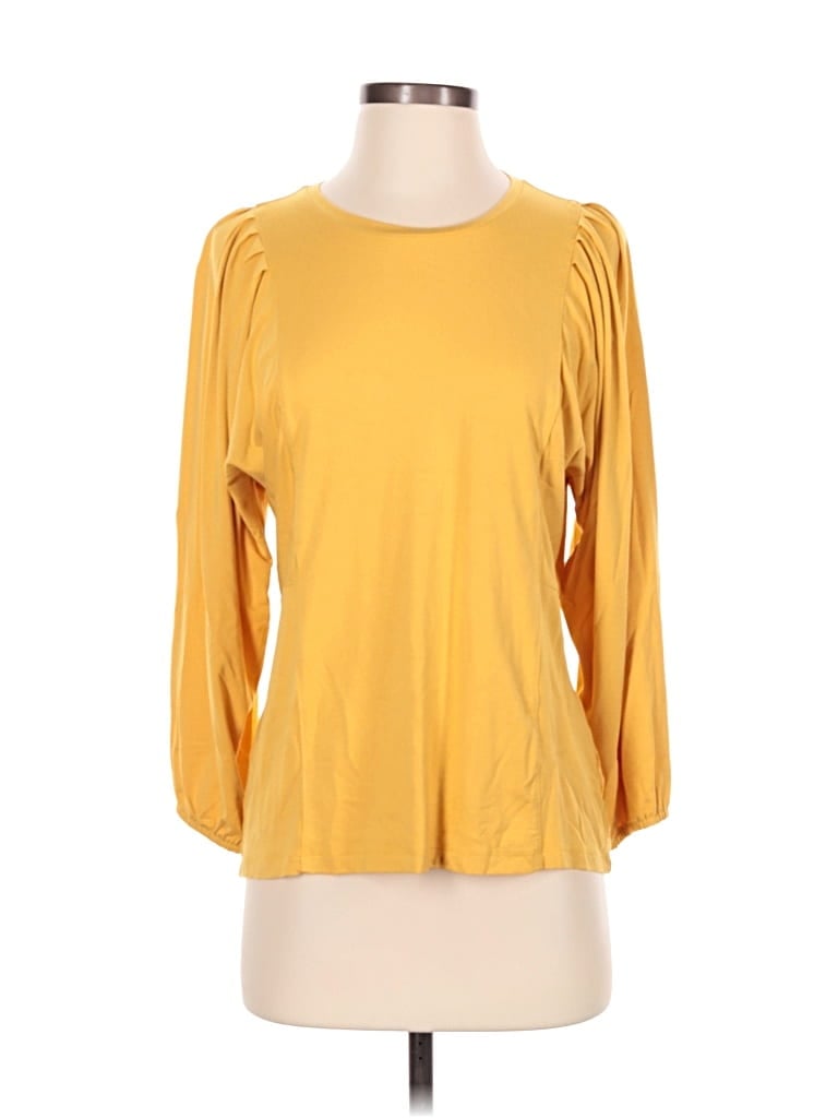 Chico's 3/4 Sleeve T-shirt In Yellow