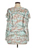 Mara Hoffman 100% Polyester Teal Short Sleeve Blouse Size 0X (estimated) - photo 2