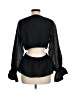 Something Navy Black Long Sleeve Blouse Size M - photo 2