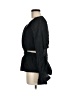 Something Navy Black Long Sleeve Blouse Size M - photo 5