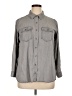 Molly & Isadora Gray Long Sleeve Button-Down Shirt Size 0X - photo 1