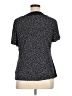 Christopher & Banks Polka Dots Black Blue Short Sleeve Blouse Size 1X (estimated) - photo 2