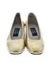 Stuart Weitzman Metallic Gold Yellow Flats Size 7 (slim) - photo 2