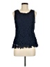 Saint Tropez West 100% Polyester Blue Sleeveless Blouse Size M - photo 1
