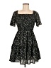 Shein 100% Polyester Floral Black Casual Dress Size 6 - photo 1