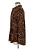 Nine West 100% Polyester Animal Print Brown Long Sleeve Blouse Size M - photo 5