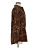 Nine West 100% Polyester Animal Print Brown Long Sleeve Blouse Size M - photo 4