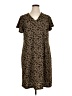 Cato Animal Print Brown Casual Dress Size 14 - 16 - photo 1
