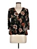 Ember Floral Black 3/4 Sleeve Blouse Size M - photo 1