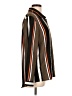Unbranded 100% Polyester Stripes Brown Long Sleeve Blouse Size L - photo 4