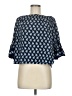 Solitaire 100% Rayon Blue 3/4 Sleeve Blouse Size M - photo 1