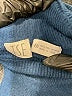 TSE 100% Cashmere Color Block Blue Cashmere Pullover Sweater Size M - photo 7