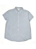 Marc Jacobs 100% Cotton Solid Blue Short Sleeve Button-Down Shirt Size 2 - photo 1