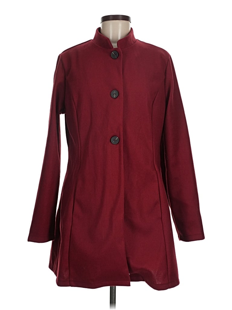 Pre-owned Shein Cardigan Sweater In Burgundy