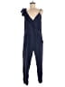 Parker 100% Silk Solid Blue Jumpsuit Size 8 - photo 1