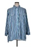 Liz & Me 100% Polyester Stripes Blue 3/4 Sleeve Blouse Size 0X - photo 1