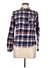 Passport 100% Cotton Plaid Blue Long Sleeve Button-Down Shirt Size M - photo 1