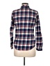 Passport 100% Cotton Plaid Blue Long Sleeve Button-Down Shirt Size M - photo 2