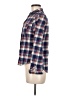 Passport 100% Cotton Plaid Blue Long Sleeve Button-Down Shirt Size M - photo 5