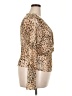 Sarah Hann Animal Print Gold Long Sleeve Blouse Size 2X - photo 4