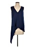 BCBGMAXAZRIA 100% Recycled Polyester Blue Sleeveless Top Size S - photo 1