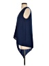BCBGMAXAZRIA 100% Recycled Polyester Blue Sleeveless Top Size S - photo 5