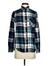 Old Navy 100% Cotton Plaid Blue Long Sleeve Button-Down Shirt Size XS - photo 1