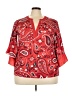 Unbranded Red 3/4 Sleeve Blouse Size 4X - photo 1